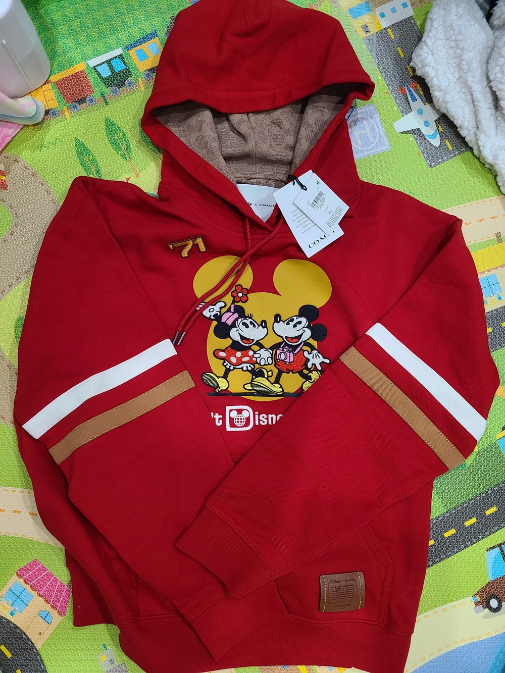 Coach x Disney Red Mickey & Minnie Pullover Hoodie